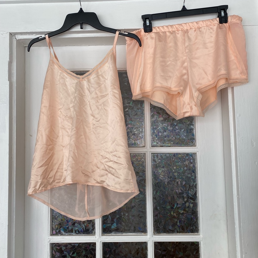 Soft pink pajama set, size XL